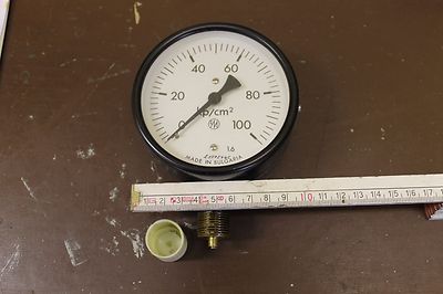 Rohrfeder-Manometer TGL 16373 0-100 kp/cm² (0-100 bar) M20x1,5 Ø 100mm #AS-N
