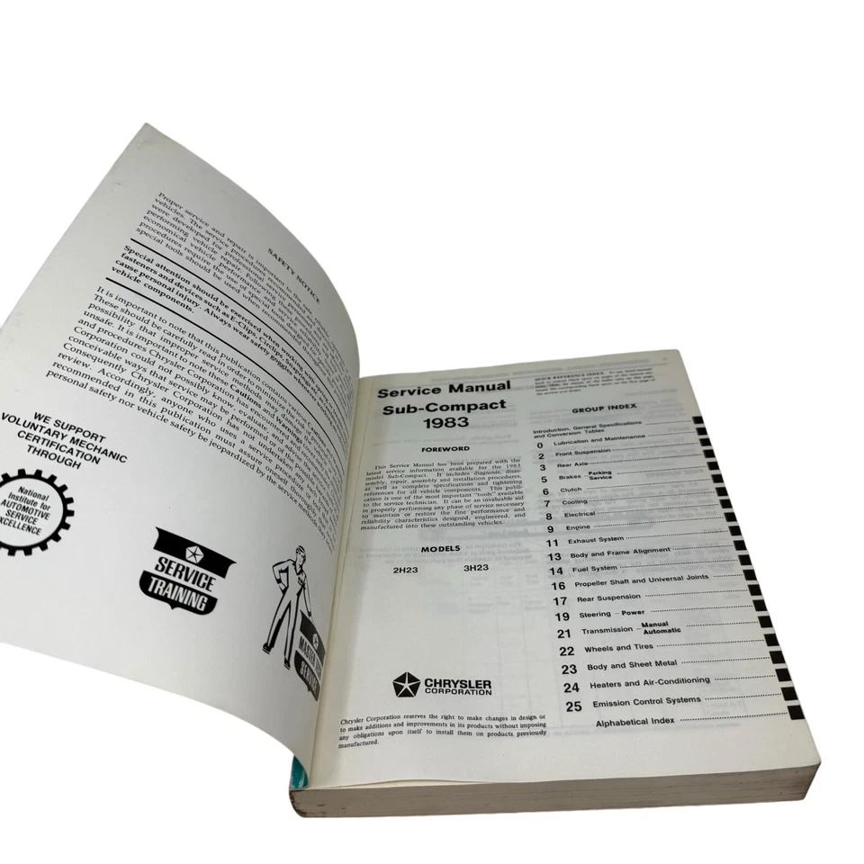 Dodge Plymouth Sapporo Challenger 1983 de colección manual de reparación de taller de servicio de concesionario Foto 4 de 4