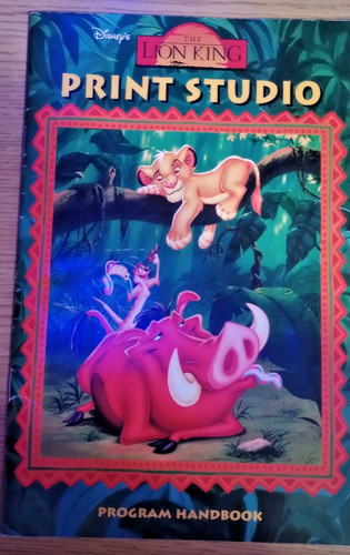 Disney's Lion King Print Studio (1995) | Instruction Book Only