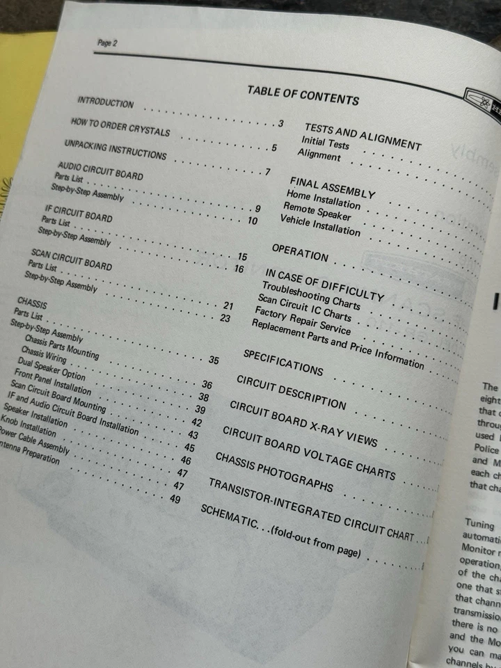 Heathkit Assembly Manual VHF Scanning Monitor Model GR-110 - Image 4 of 4