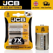 JCB D Size Super Alkaline Batteries LR20 MN1300 Long Expiry Multi Pack
