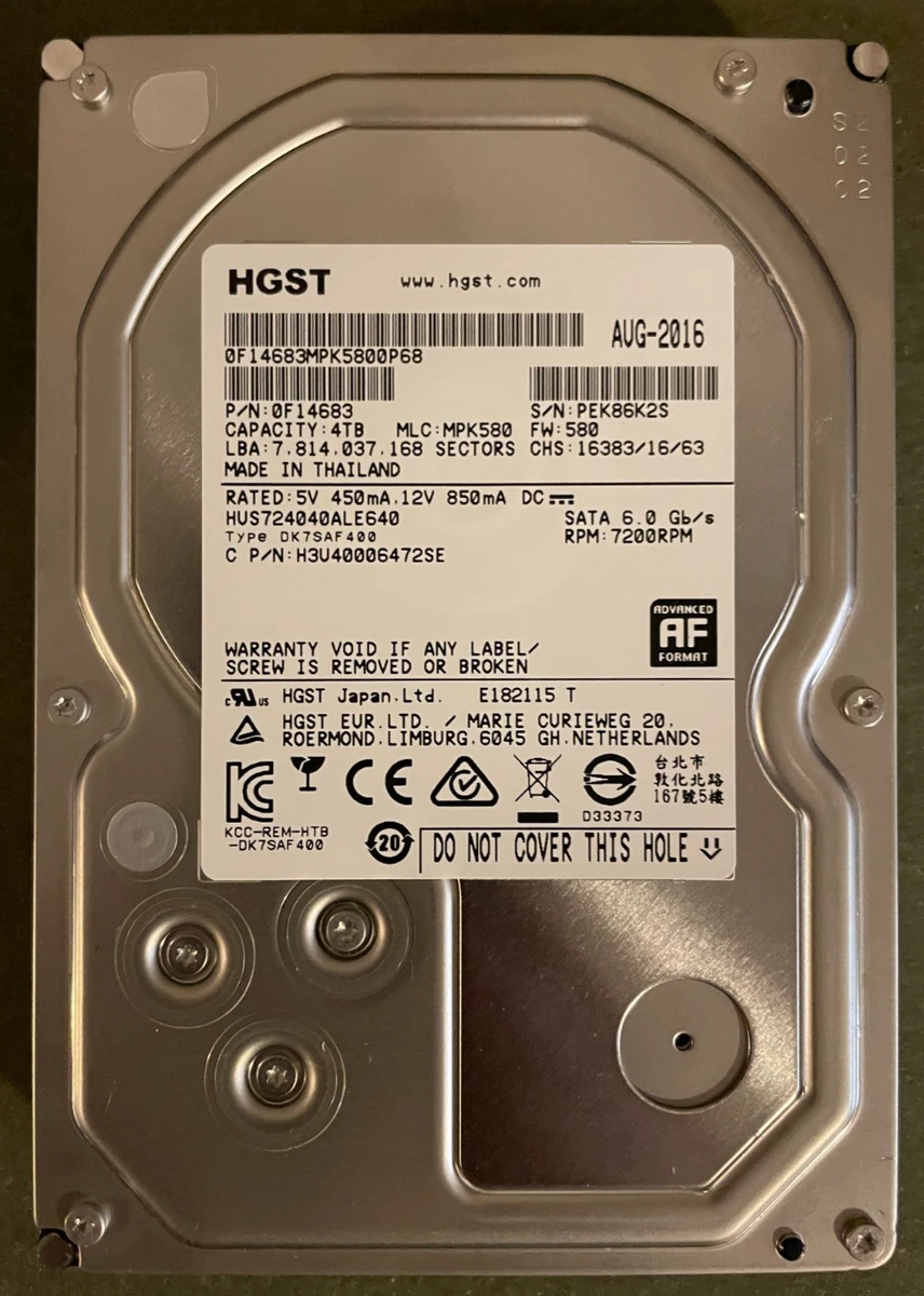 HGST 4TB Computer Internal Hard Disk Drives for sale | eBay