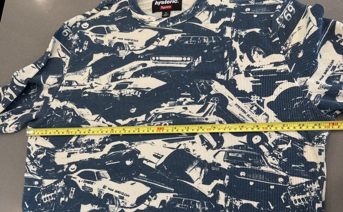 Supreme NYC x Hysteric Glamour Cars Thermal Longsleeve Teal size