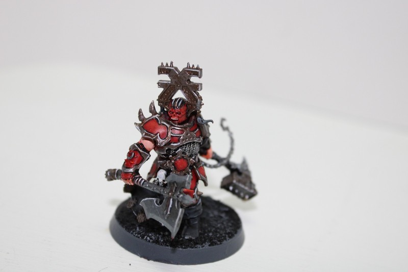 Warhammer AoS Blades of Khorne Aspiring Deathbringer painted good cond 63026 B