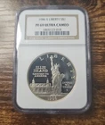 1986-S $1 Silver NGC PF69 Ultra Cameo Liberty Dollar 90% Coin HEAVY GOLD TONING