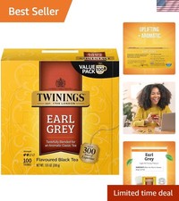 Earl Grey Black Tea Individually Wrapped Bags, 100 Count Pack of 1, Flavoured...