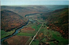 Dr Jim Stamps Postcard Pine Creek Valley And Highway 6 Pennslyvania