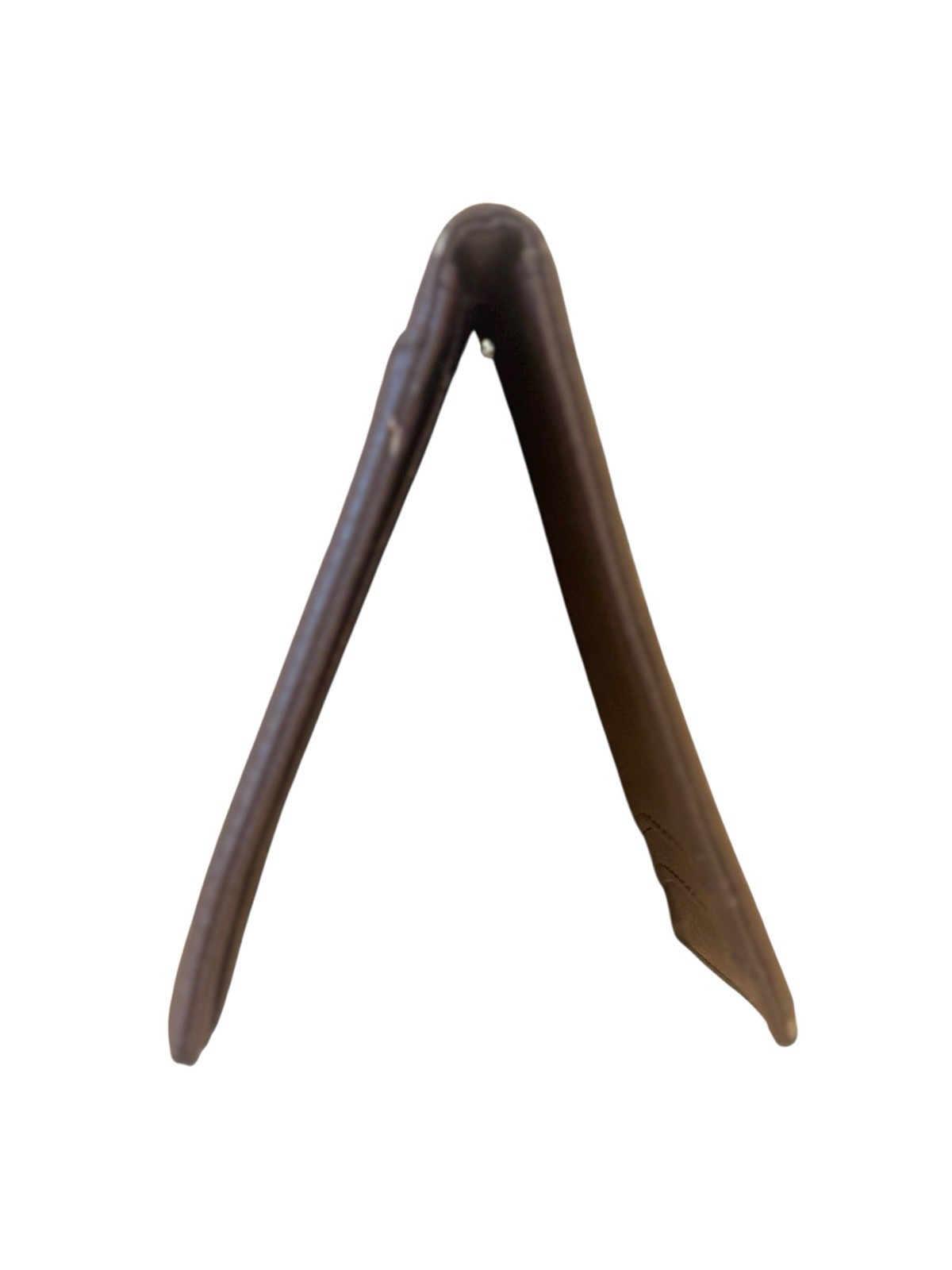 RUNBOX Slim RFID Brown Leather Wallet Money Clip Bifold Card Slots Pre‑Owned