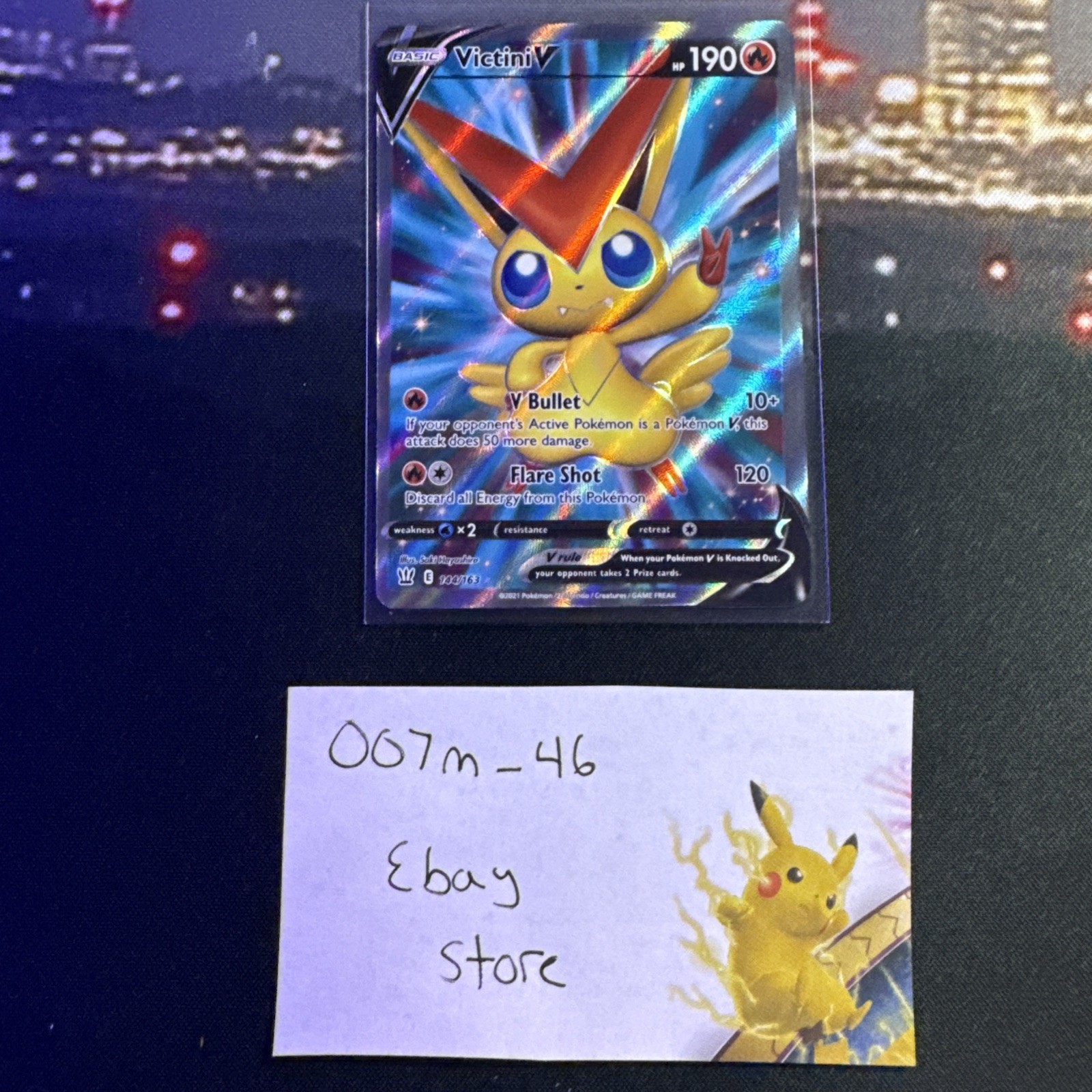 Pokémon TCG Battle Styles Victini v Full Art Ultra Rare Card 144/163 MINT RARE