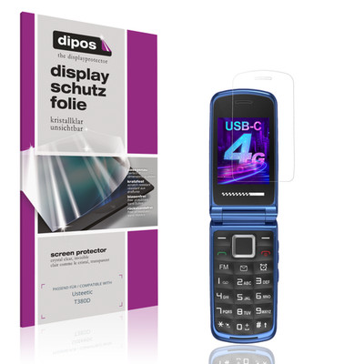 4x Schutzfolie klar für Usteetic T380D Displayschutzfolie Folie Display Schutz