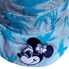 Authentic Disney Parks Adult Minnie Mouse Bucket Hat Tropical Summer Palm Tree