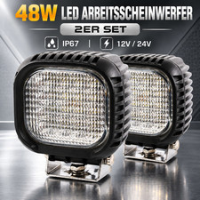 2 Stück 48W LED Arbeitsleuchten Offroad Scheinwerfer 12V 24V IP67