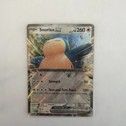 Snorlax EX 076/131 Sv: Prismatic Evolutions Holographic Card Pokemon TCG