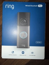 Ring - Wired Doorbell Pro 3rd Gen Retinal 4K for ultra-clear video, 10x Z...