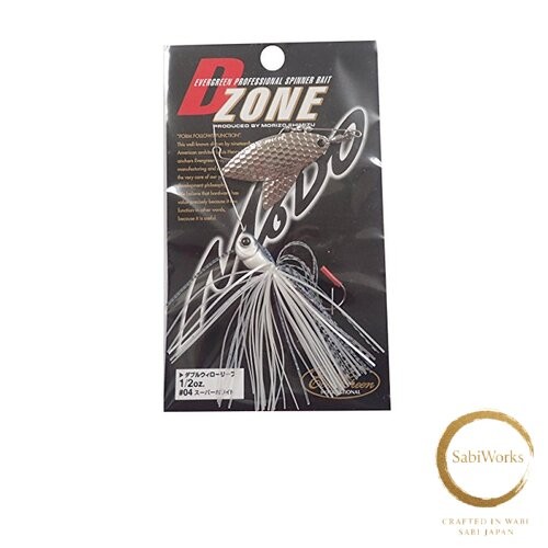 New Evergreen Spinnerbait D-Zone Double Willow Leaf 1/2oz Super White #04 - Image 1