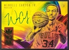 2018-19 Panini Court Kings Wendell Carter Jr. Fresh Paint Jade RC Auto Bulls JP2
