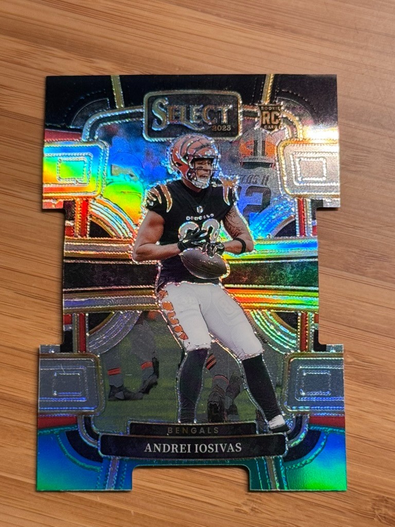 Andrei Iosivas 2023 Panini Select - RC Concourse Black & Green Prizm Die-Cut #21
