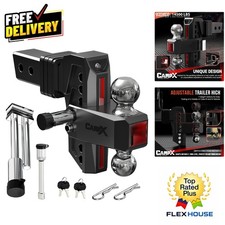 Luxury Adjustable Trailer Hitch With 6-inch Drop For 2-inch Receiver 14500 Lbs Luxury Adjustable Trailer Hitch With 6-inch Drop For 2-inch Receiver 14500 Lbs