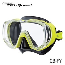 Tusa Tri-Quest Mask - Black/Yellow - Dive Masks - M-3001QB-FY