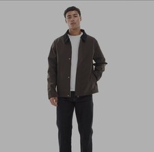 Jack & Jones Brown Harrington Jacket with Cord Collar. Medium 