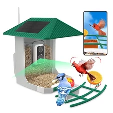 2.5K Smart Bird Feeder with Camera, 5GHz &2.4GHz Birds Watching Camera Green