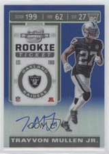 2019 Contenders Optic Rookie Ticket Blue Prizm 23/75 Trayvon Mullen Jr Auto 0xs1