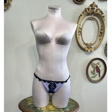 Victoria's Secret Vintage Fishnet Lace V-String Thong Size Large