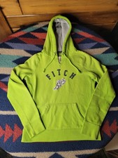 Abercrombie  Fitch Hooded Sweatshirt Womens Large Green Y2K Fitch 92 Logo