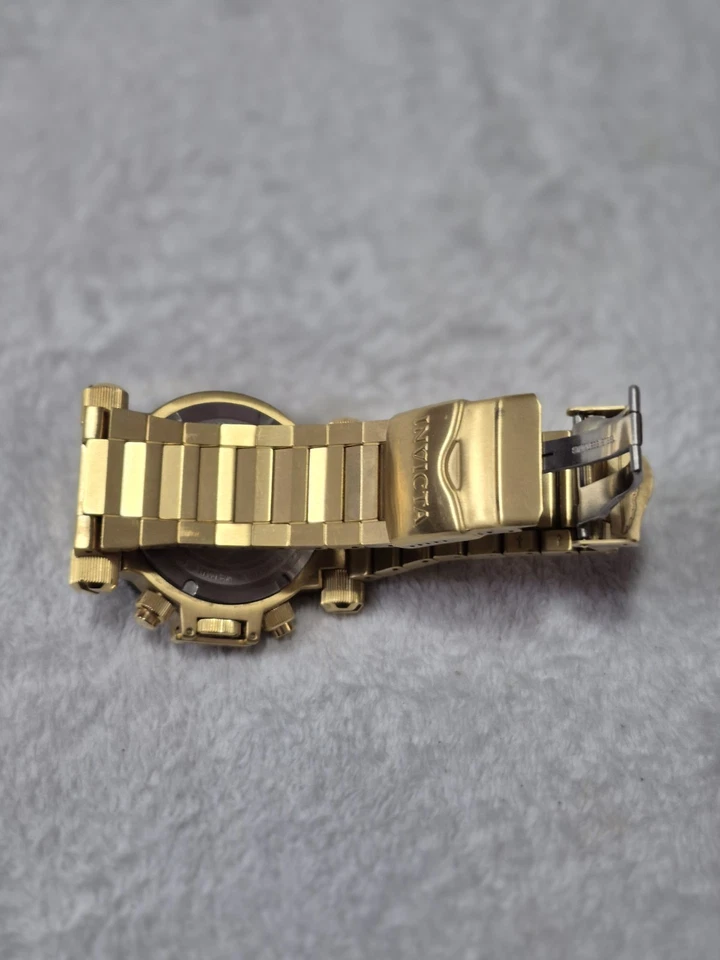 RELOJ Invicta Coalition Forces para Hombres #90033 Hecho en Suiza Cronógrafo Tono Dorado Nuevo Foto 3 de 4