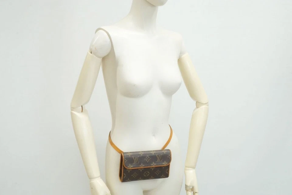 Louis Vuitton Monograma Bolsillo Florentino Cintura Bolsa Cinturón Bolso M5185 LV 4359h Foto 2 de 4