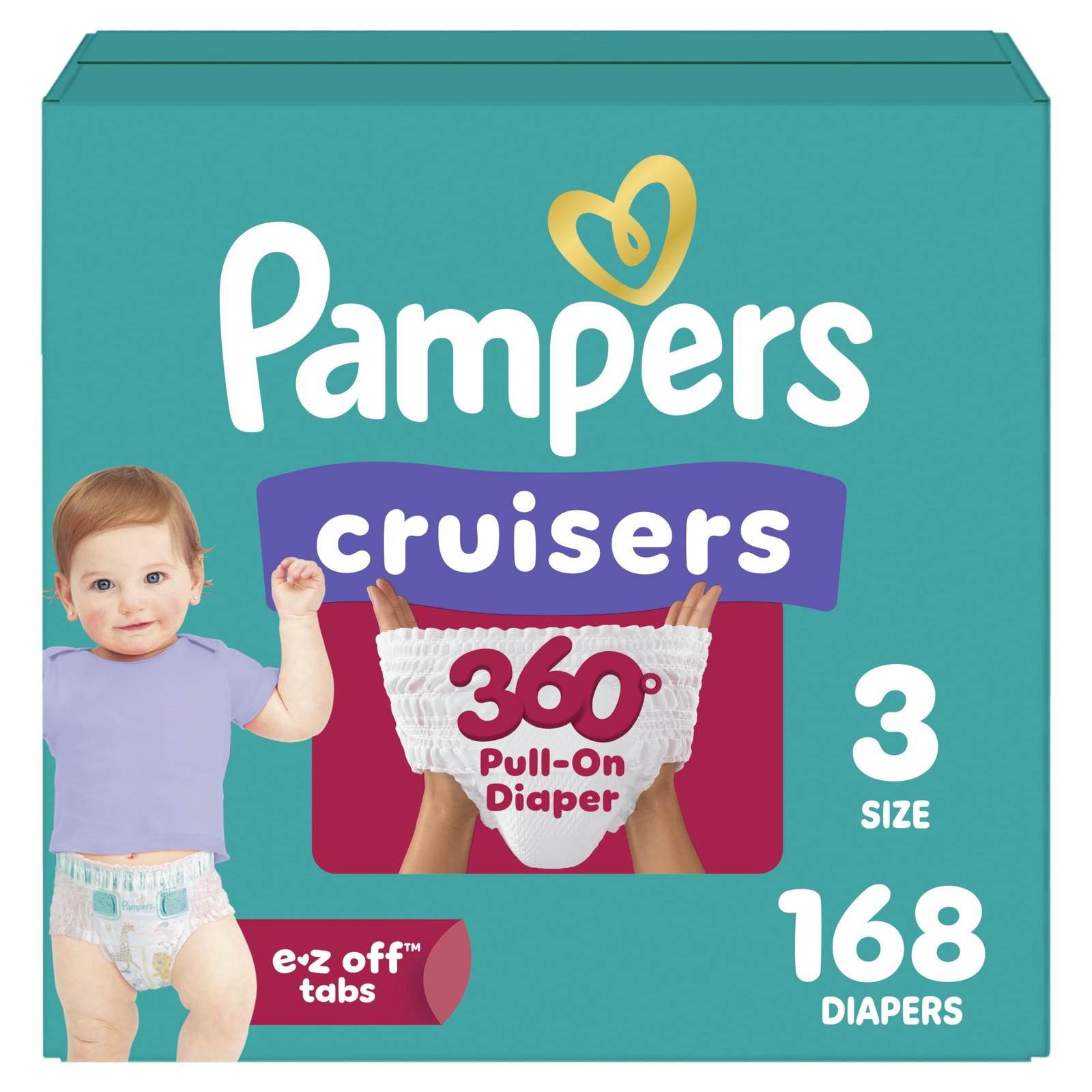 Stay Dry All Day - Pampers Cruisers 360 Size 3 168 Count