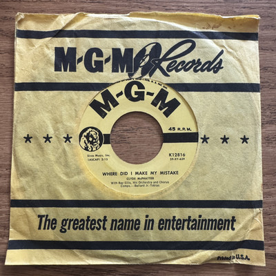 Clyde McPhatter: Twice As Nice / Where Did I Make My Mistake (45 RPM Record) MGM