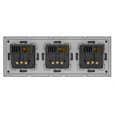 Glas Steckdose & Schalter Kombi - Schwarz, 1-5 Fach - WiFi, USB Typ-C, SAT/TV