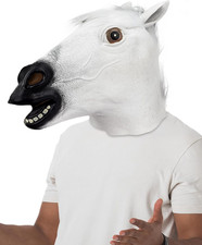 Horse Mask Farm Animal Latex Full Head Realistic Masks Fancy Dress for Halloween