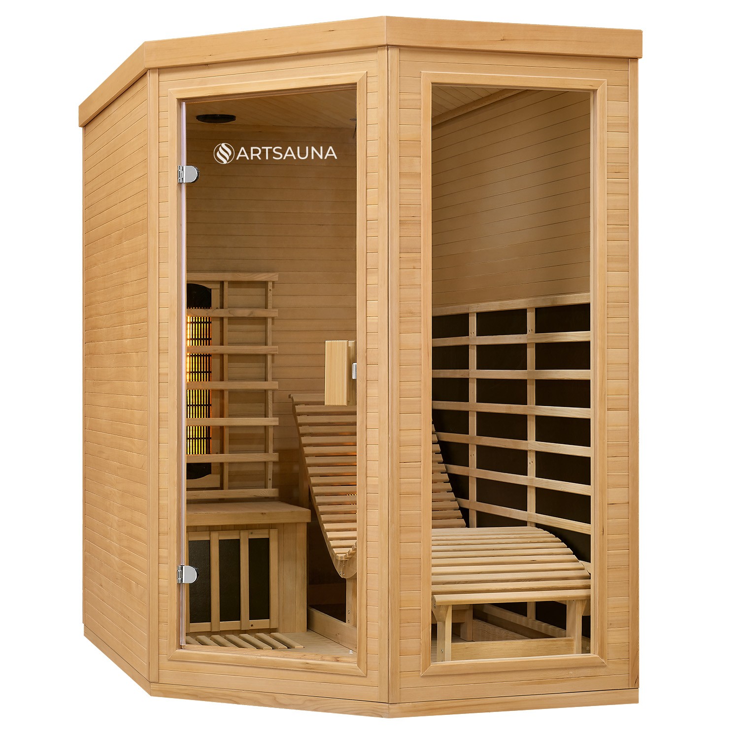 Infrarotkabine Wärmekabine Infrarot Eckkabine Infrarotsauna Triplex-Heizsystem