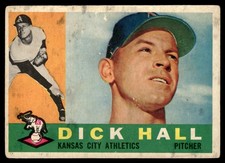 1960 Topps Dick Hall (MK On Card) Kansas City Athletics #308