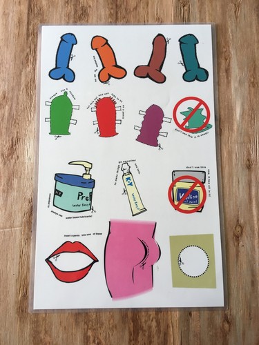 SAN FRANCISCO AIDS FOUNDATION Awareness/Safe poster 1991 lgbtq laminated