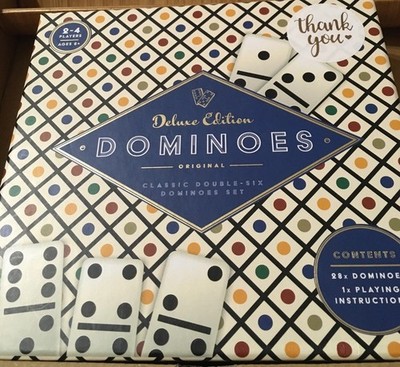 Dominos Deluxe Edition + 3 Magic Sets Brandneu in Box Dominos Keramikbasis