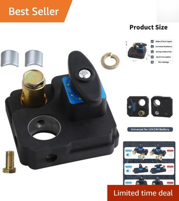 Rechargeable Battery Disconnect 12V/24V for Safe Power Management in Vehicles