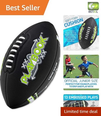 Learn Football Skills with Our Junior Size Playbook Football   6-Inch Black Ball