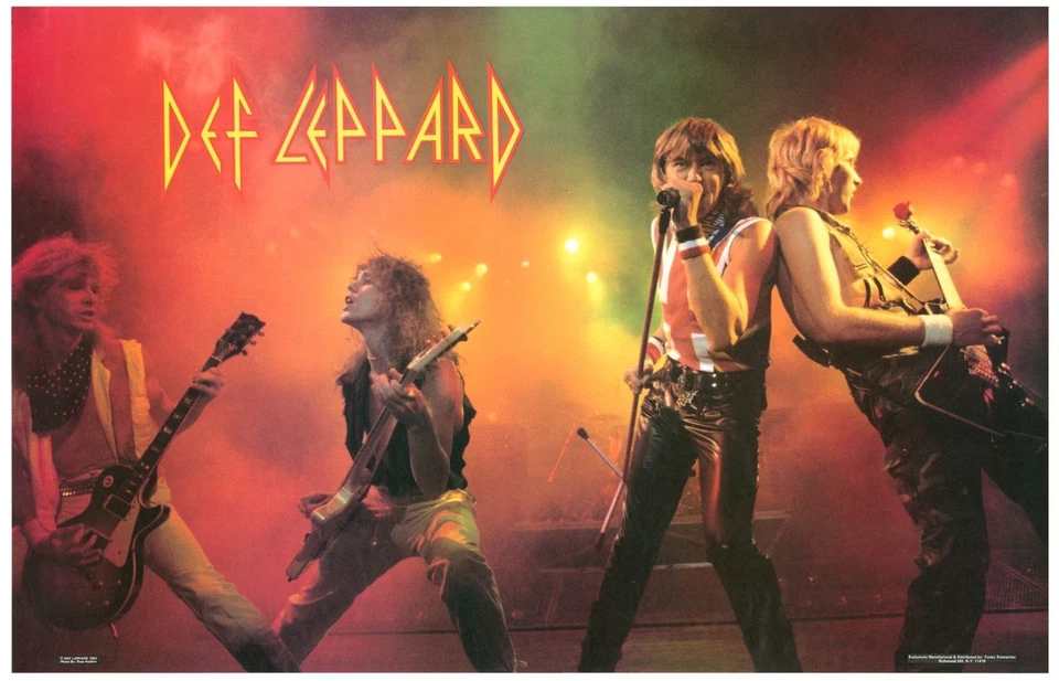 Def Leppard Live Band Portrait Poster