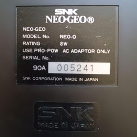 SNK NEO GEO AES Console bios 3-6 serial matching 221662 Test Working NTSC-J（JPN）