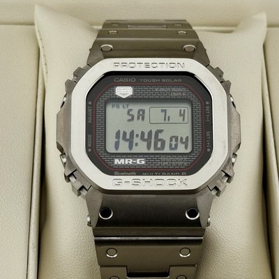 Unbenutzte CASIO G-SHOCK MR-G MRG-B5000D-1JR Titan Bluetooth Digital Square Uhr