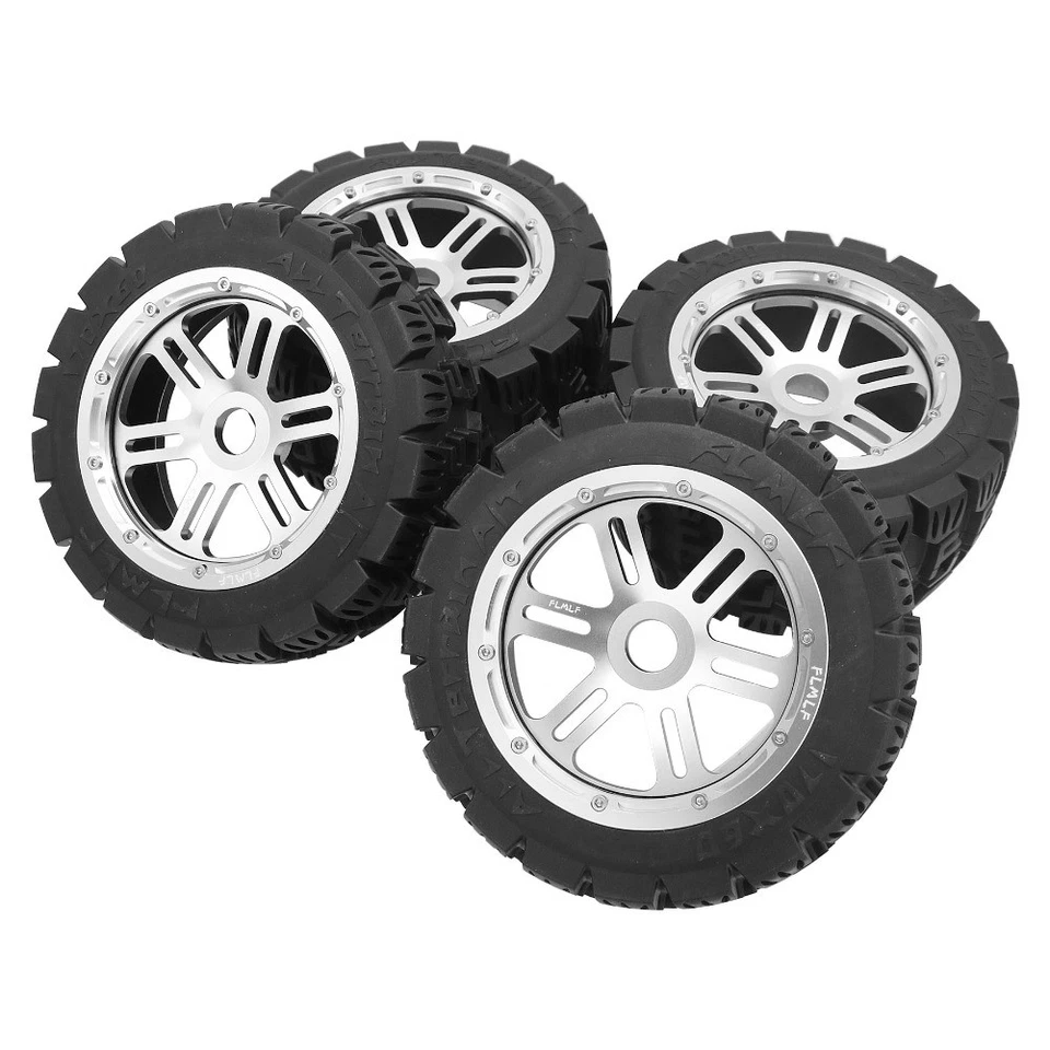 Kit de neumáticos de llanta hexagonal delantera y trasera de metal para RV 1/5 HPI Baja 5B FLMLF Foto 4 de 4