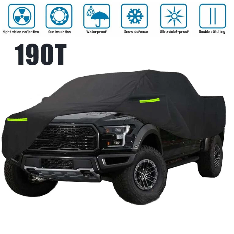 For Chevy C10 C20 C30 C1500 Pickup Truck Car Cover Waterproof UV Protector Black Foto 2 de 4