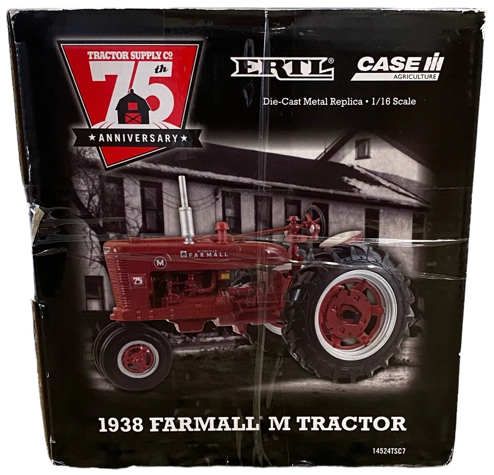 ERTL Tractor Supply Co 75th Anniversary 1938 Farmall M Tractor 1/16 Scale 2013 - Image 4 of 4