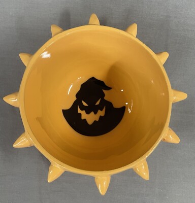 Oogie Boogie Salsa Dip Bowl The Nightmare Before Christmas Orange Black DISNEY