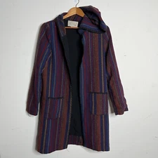 Ethereal By Paper Crane Boho Multi Color Open Cardigan Size Small Cloak