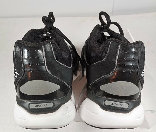 WOMEN'S REEBOK -ZIG LITE 3D FUSE FRAME 8.5 BLACK + WHITE RUNNING TENNIS SNEAKER - Picture 10 of 11