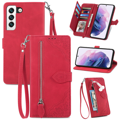 For Samsung S25 S24 FE Ultra S23 Plus S22 S21 Zip Wallet Case Flip Leather Cover - Bild 17 von 20